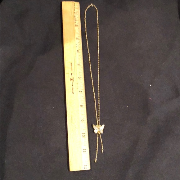 Avon vintage 1979 butterfly  lariat Y necklace - Picture 7 of 11